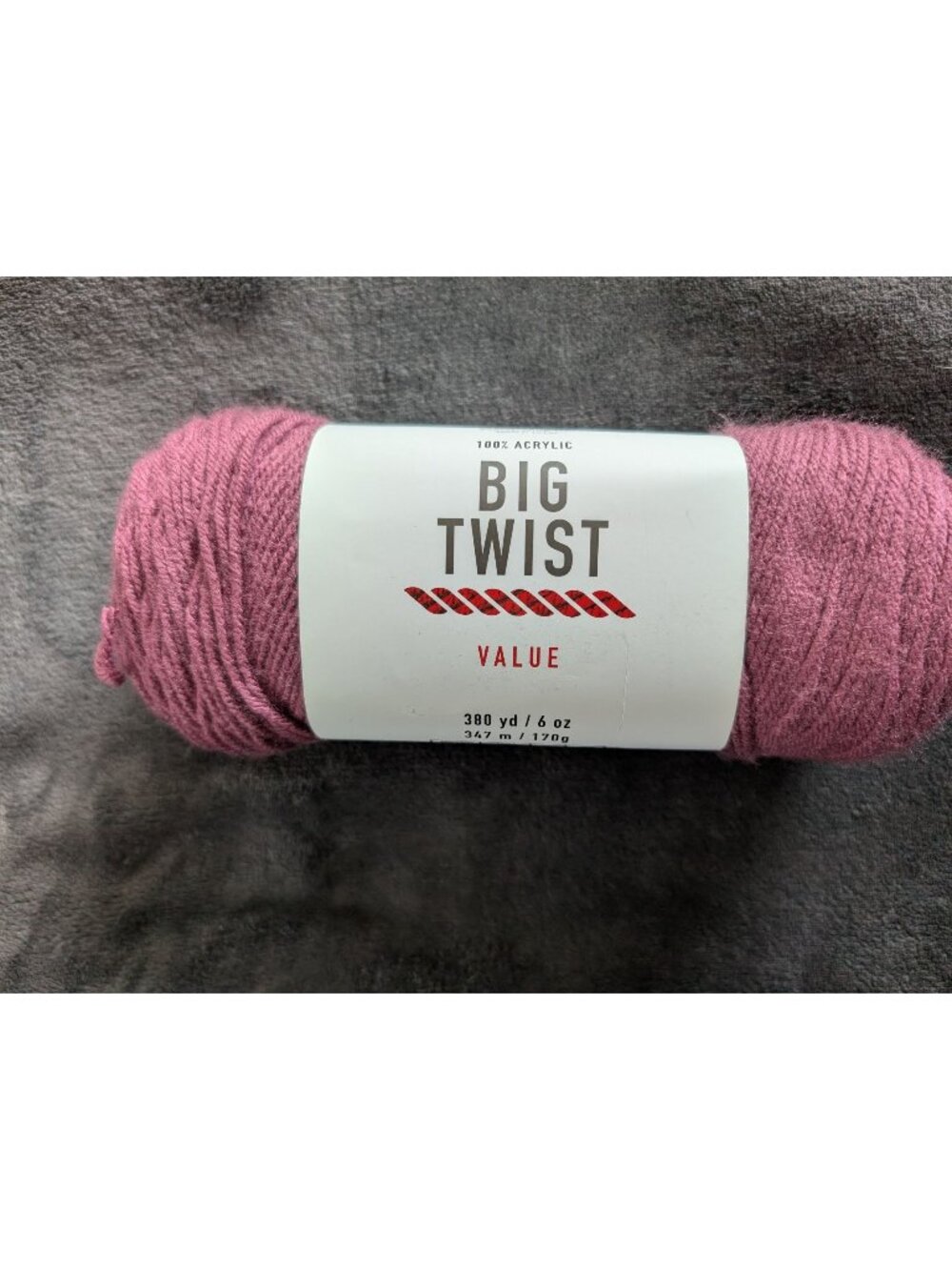 Big Twist Value Acrylic Yarn - Eggplant